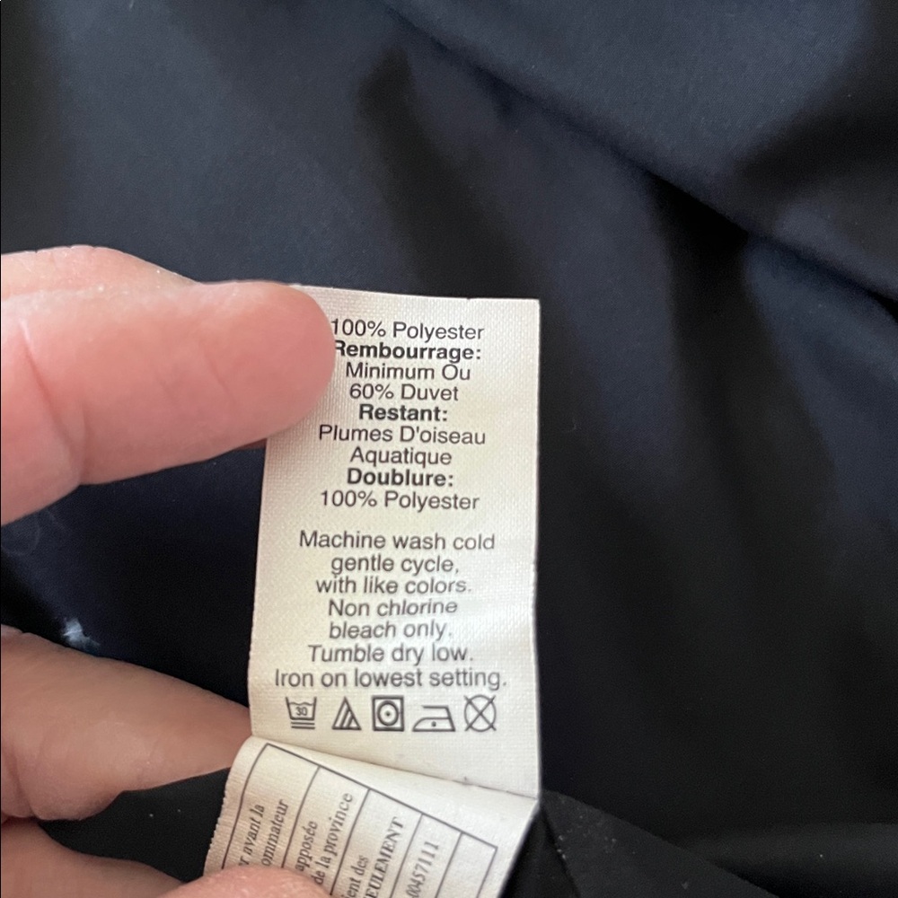 J. Crew Quilted Black Jacket Size Medium 60% Down Filling Zip Front - Picture 7 of 11